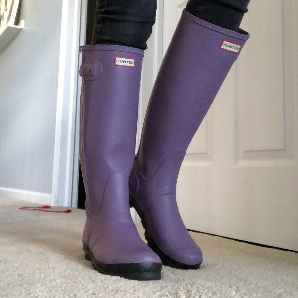 Purple Hunter rain boots